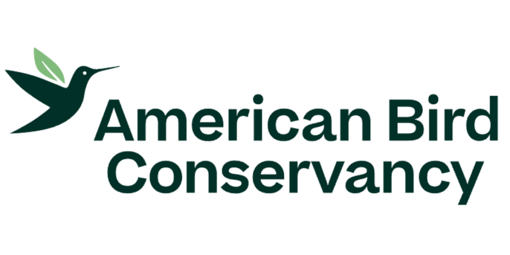 American Bird Conservancy logo, featuring a blue and green graphic of a hummingbird